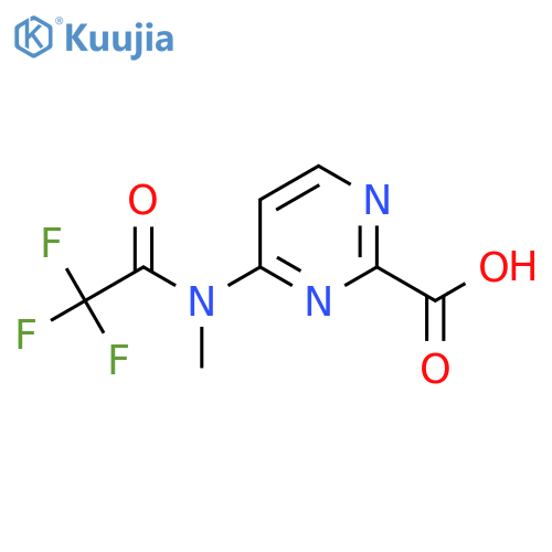 4-(2,2,2-trifluoro-N-methylacetamido)pyrimidine-2-carboxylic acid structure