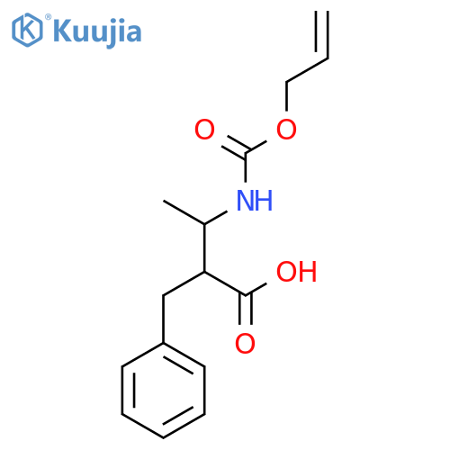 2-Benzyl-3-{[(prop-2-en-1-yloxy)carbonyl]amino}butanoic acid structure