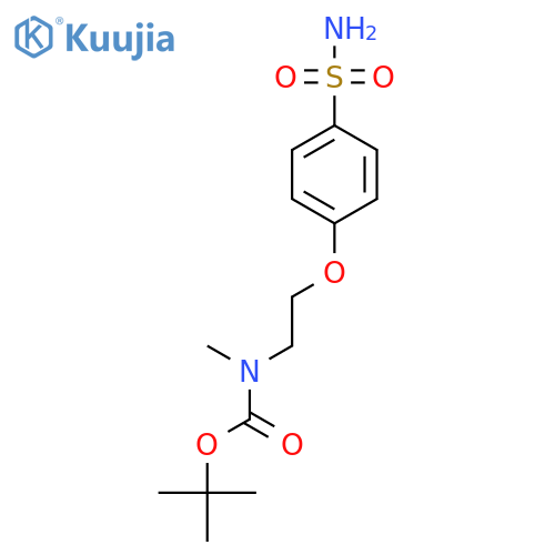 tert-butyl N-methyl-N-2-(4-sulfamoylphenoxy)ethylcarbamate structure