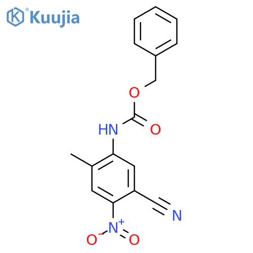 benzyl N-(5-cyano-2-methyl-4-nitrophenyl)carbamate structure