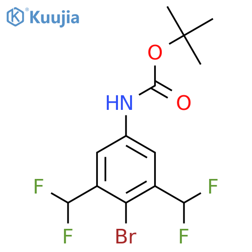 tert-butyl N-4-bromo-3,5-bis(difluoromethyl)phenylcarbamate structure