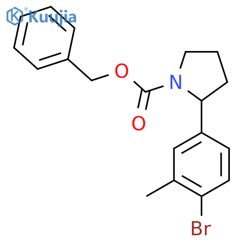 Benzyl 2-(4-bromo-3-methylphenyl)pyrrolidine-1-carboxylate structure