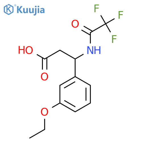 3-(3-Ethoxyphenyl)-3-(2,2,2-trifluoroacetamido)propanoic acid structure