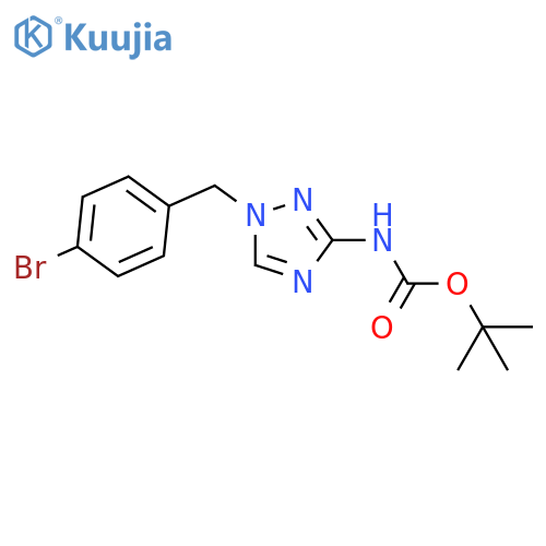 tert-butyl N-{1-(4-bromophenyl)methyl-1H-1,2,4-triazol-3-yl}carbamate structure