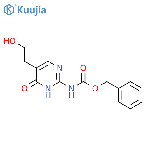 benzyl N-4-hydroxy-5-(2-hydroxyethyl)-6-methylpyrimidin-2-ylcarbamate structure