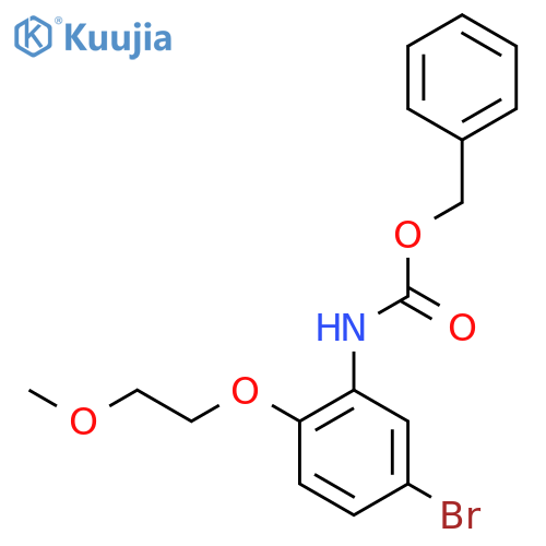 benzyl N-[5-bromo-2-(2-methoxyethoxy)phenyl]carbamate structure