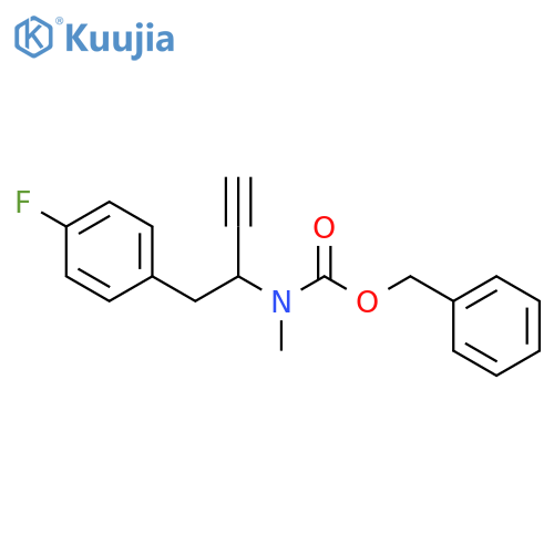 benzyl N-1-(4-fluorophenyl)but-3-yn-2-yl-N-methylcarbamate structure