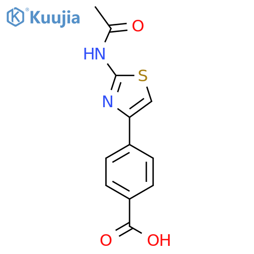 4-(2-Acetamido-1,3-thiazol-4-yl)benzoic acid structure