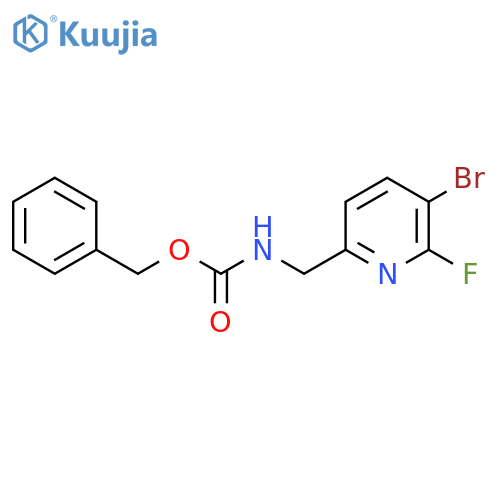 benzyl N-(5-bromo-6-fluoropyridin-2-yl)methylcarbamate structure