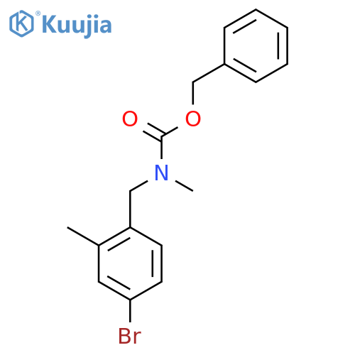 benzyl N-(4-bromo-2-methylphenyl)methyl-N-methylcarbamate structure