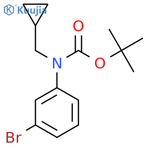 tert-butyl N-(3-bromophenyl)-N-(cyclopropylmethyl)carbamate structure