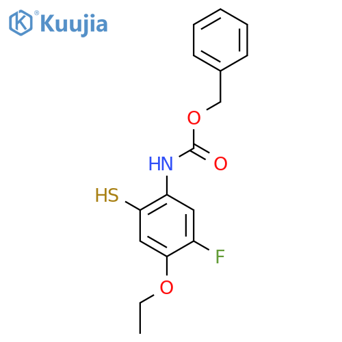 benzyl N-(4-ethoxy-5-fluoro-2-sulfanylphenyl)carbamate structure