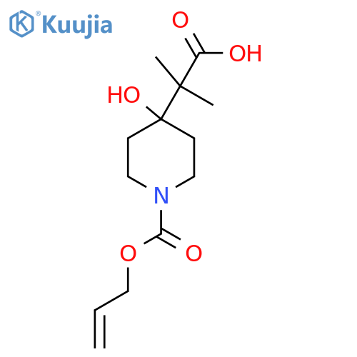 2-{4-hydroxy-1-(prop-2-en-1-yloxy)carbonylpiperidin-4-yl}-2-methylpropanoic acid structure