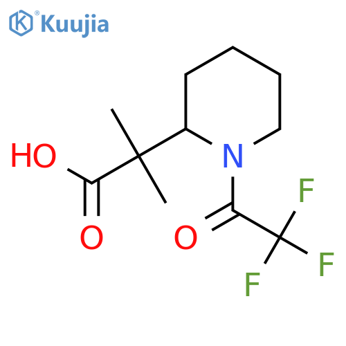 2-methyl-2-1-(2,2,2-trifluoroacetyl)piperidin-2-ylpropanoic acid structure