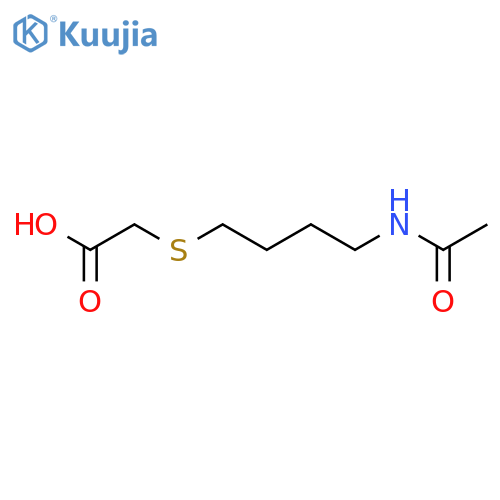 2-(4-acetamidobutyl)sulfanylacetic acid structure