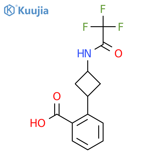 2-(1r,3r)-3-(2,2,2-trifluoroacetamido)cyclobutylbenzoic acid structure