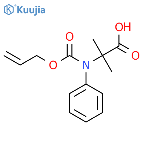 2-methyl-2-{phenyl(prop-2-en-1-yloxy)carbonylamino}propanoic acid structure