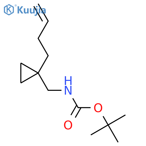 tert-butyl N-{1-(but-3-en-1-yl)cyclopropylmethyl}carbamate structure