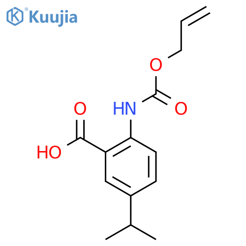 2-{(prop-2-en-1-yloxy)carbonylamino}-5-(propan-2-yl)benzoic acid structure