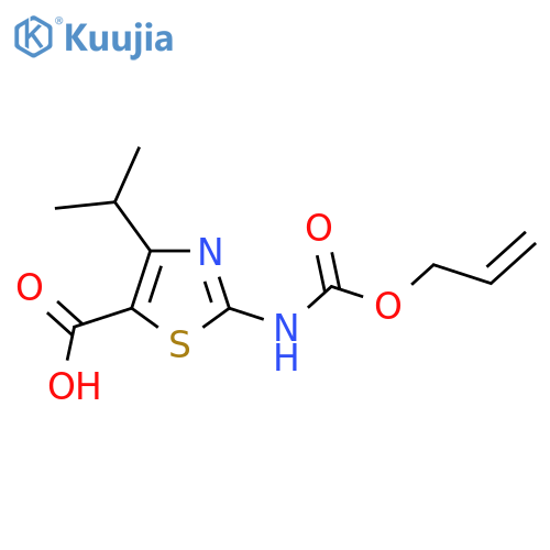 2-{(prop-2-en-1-yloxy)carbonylamino}-4-(propan-2-yl)-1,3-thiazole-5-carboxylic acid structure