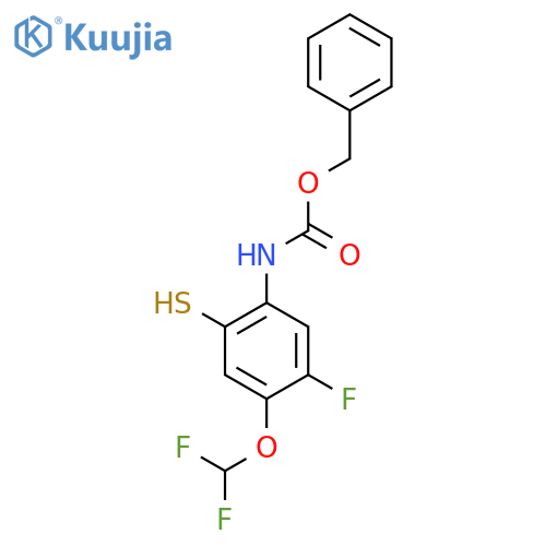 benzyl N-4-(difluoromethoxy)-5-fluoro-2-sulfanylphenylcarbamate structure