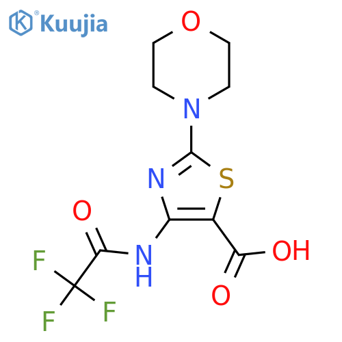2-(Morpholin-4-yl)-4-(2,2,2-trifluoroacetamido)-1,3-thiazole-5-carboxylic acid structure
