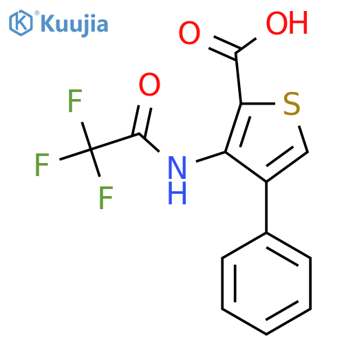 4-Phenyl-3-(2,2,2-trifluoroacetamido)thiophene-2-carboxylic acid structure