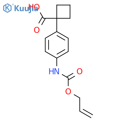 1-(4-{[(Prop-2-en-1-yloxy)carbonyl]amino}phenyl)cyclobutane-1-carboxylic acid structure