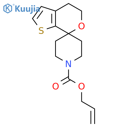 prop-2-en-1-yl 4',5'-dihydrospiropiperidine-4,7'-thieno2,3-cpyran-1-carboxylate structure