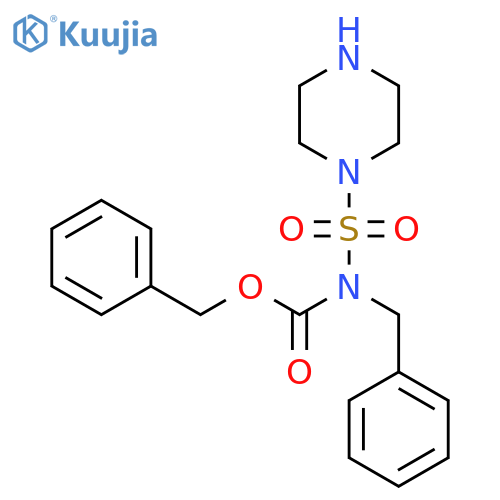 benzyl N-benzyl-N-(piperazine-1-sulfonyl)carbamate structure