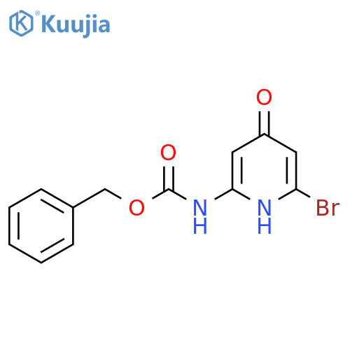 benzyl N-(6-bromo-4-hydroxypyridin-2-yl)carbamate structure