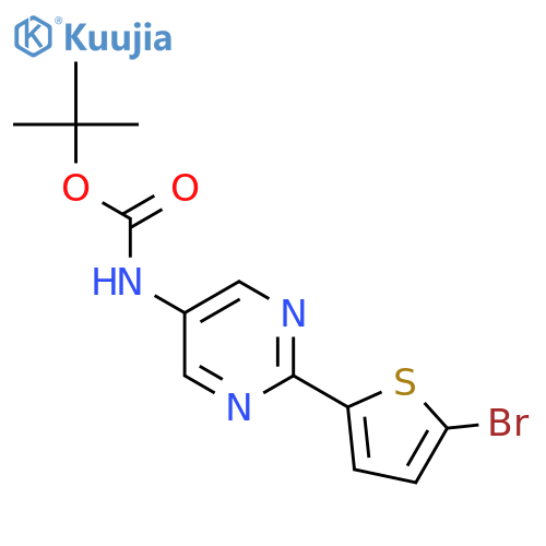tert-butyl N-2-(5-bromothiophen-2-yl)pyrimidin-5-ylcarbamate structure