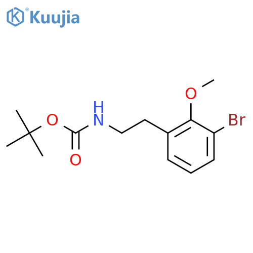 tert-butyl N-2-(3-bromo-2-methoxyphenyl)ethylcarbamate structure