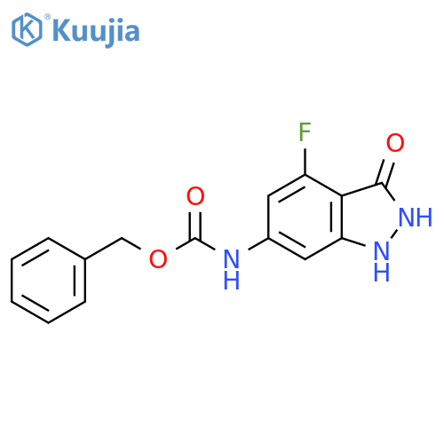 benzyl N-(4-fluoro-3-hydroxy-1H-indazol-6-yl)carbamate structure