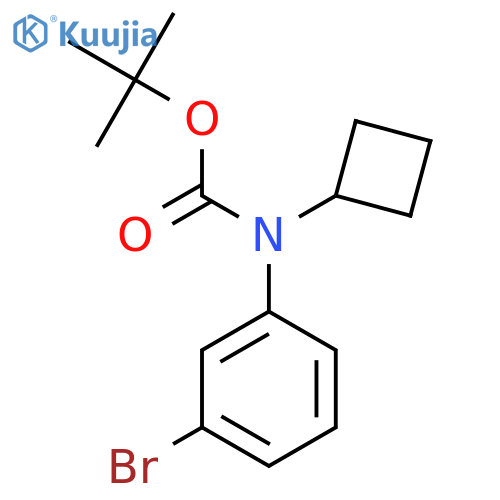tert-butyl N-(3-bromophenyl)-N-cyclobutylcarbamate structure