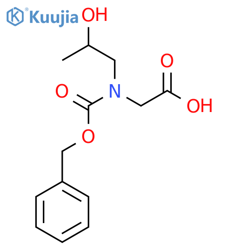 2-{(benzyloxy)carbonyl(2-hydroxypropyl)amino}acetic acid structure