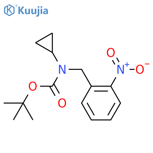 tert-butyl N-cyclopropyl-N-(2-nitrophenyl)methylcarbamate structure