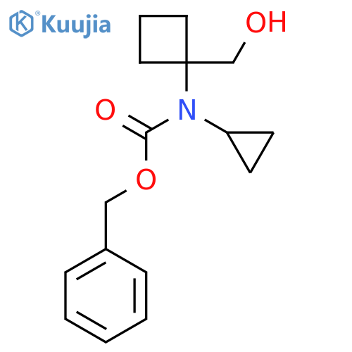 benzyl N-cyclopropyl-N-[1-(hydroxymethyl)cyclobutyl]carbamate structure