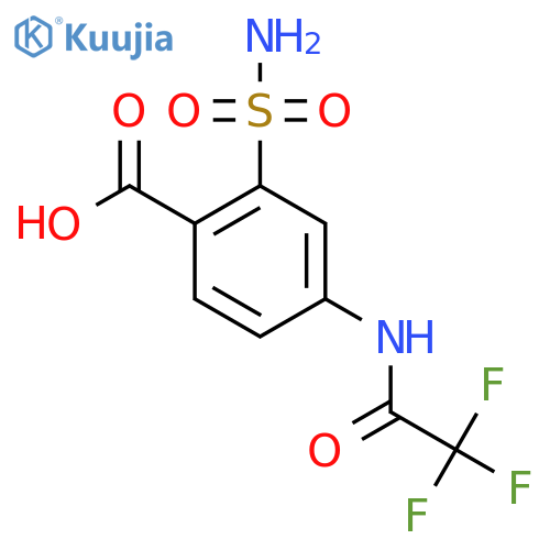2-Sulfamoyl-4-(2,2,2-trifluoroacetamido)benzoic acid structure