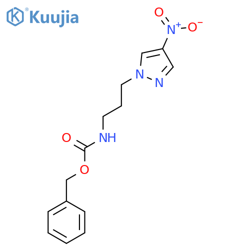 benzyl N-3-(4-nitro-1H-pyrazol-1-yl)propylcarbamate structure
