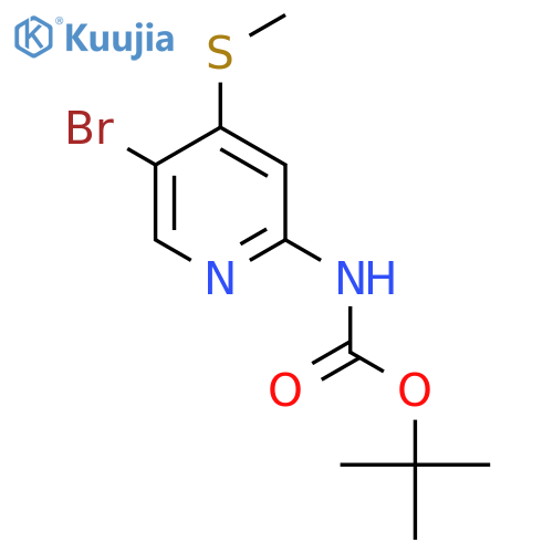 tert-butyl N-[5-bromo-4-(methylsulfanyl)pyridin-2-yl]carbamate structure