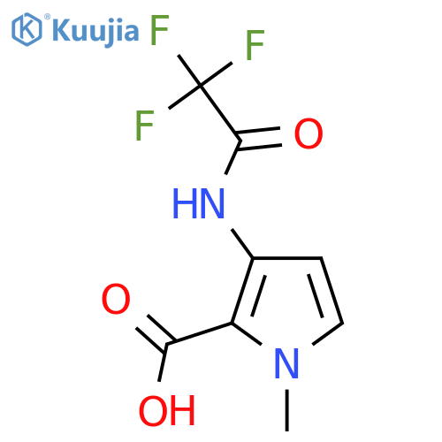 1-methyl-3-(2,2,2-trifluoroacetamido)-1H-pyrrole-2-carboxylic acid structure