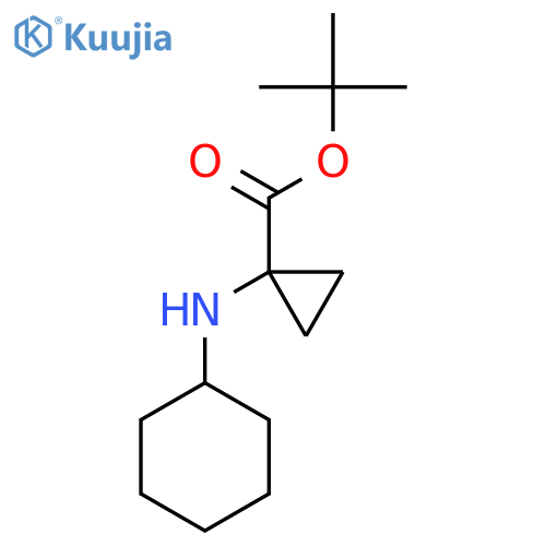 Tert-butyl 1-(cyclohexylamino)cyclopropane-1-carboxylate structure