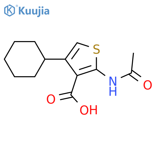4-Cyclohexyl-2-acetamidothiophene-3-carboxylic acid structure