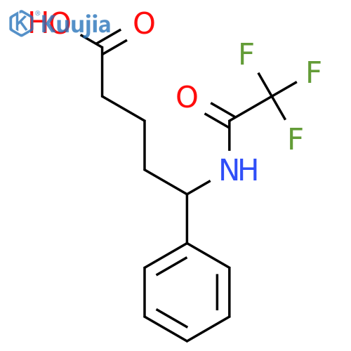 5-Phenyl-5-(2,2,2-trifluoroacetamido)pentanoic acid structure
