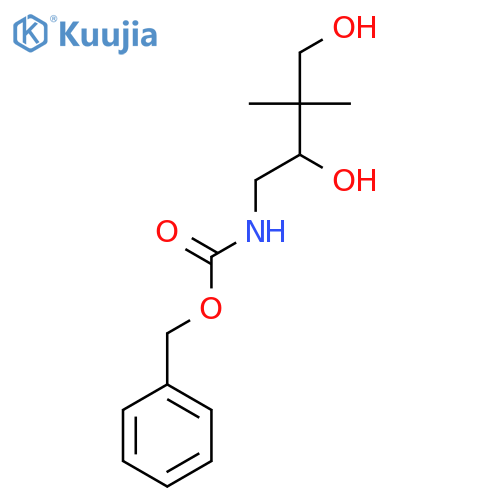 benzyl N-(2,4-dihydroxy-3,3-dimethylbutyl)carbamate structure