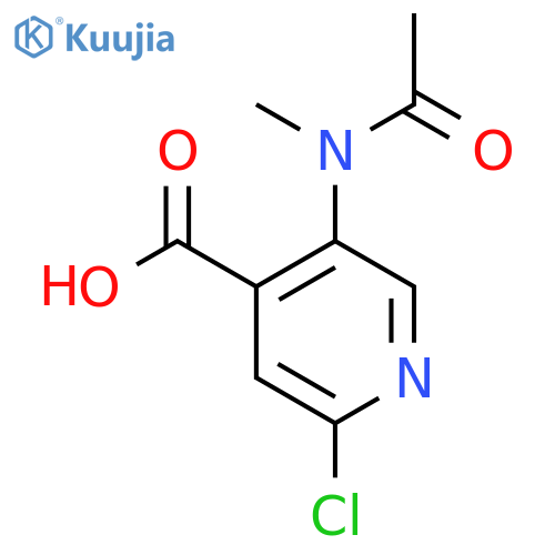 2-chloro-5-(N-methylacetamido)pyridine-4-carboxylic acid structure