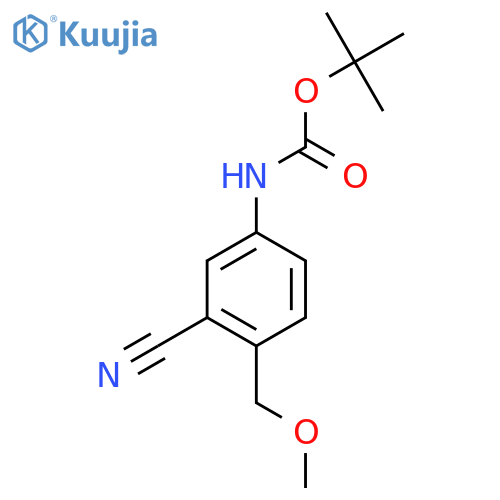 tert-butyl N-3-cyano-4-(methoxymethyl)phenylcarbamate structure