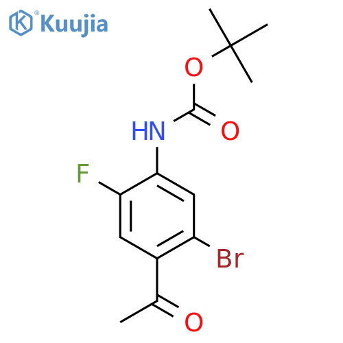 tert-butyl N-(4-acetyl-5-bromo-2-fluorophenyl)carbamate structure