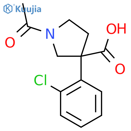 1-Acetyl-3-(2-chlorophenyl)pyrrolidine-3-carboxylic acid structure
